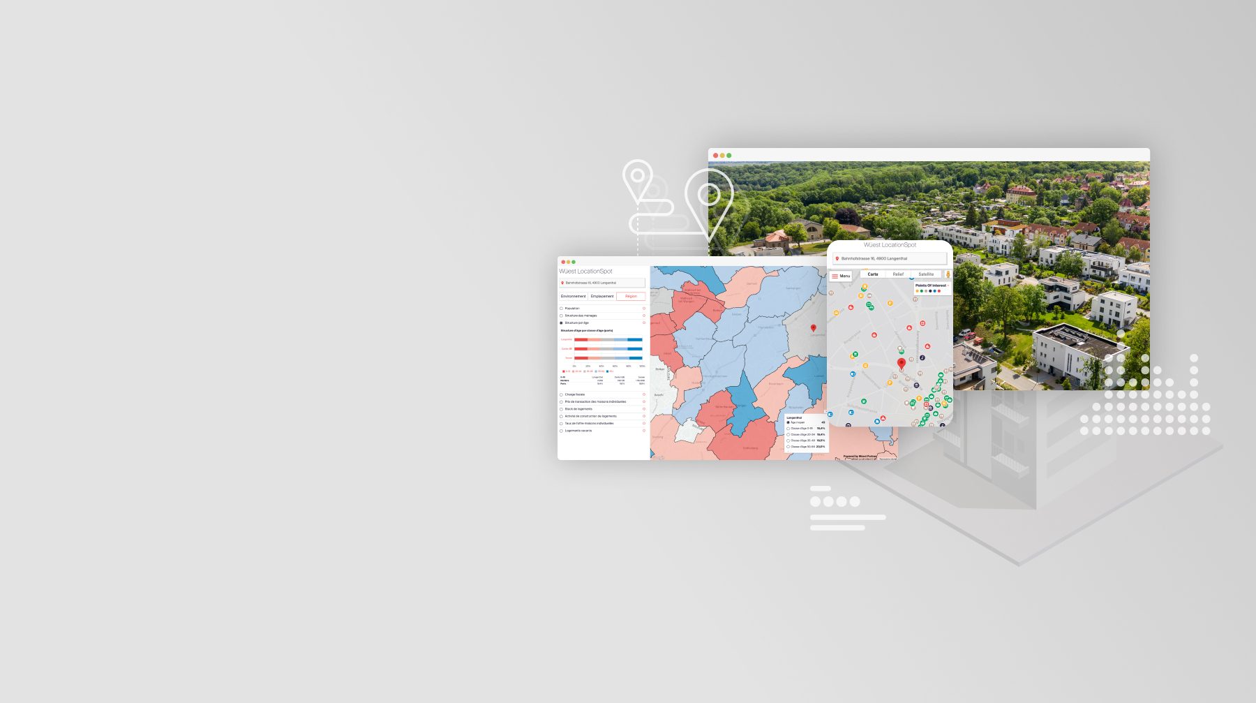 Wüest LocationSpot: Analyses interactives de sites pour l'immobilier