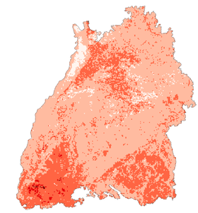 Radon in Bodenluft (Baden-Württemberg)