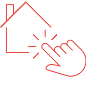 Icon von Haus und Hand