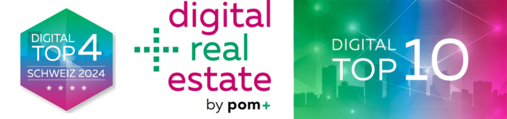 Digital real estate awards: Digital Top4 et Top10 Switzerland 2024