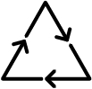 Icon, Triangle with arrows