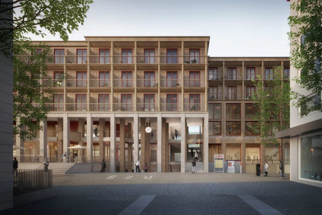 Bauherrenberatung: Visualisierung Bahnhofsgebäude Adliswil. Bildquelle: GFA Gruppe für Architektur, ARGE GFA I BGS
