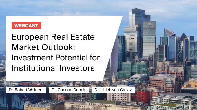 In this webcast, Wüest Partner's experts take stock of the conditions and forces shaping the European real estate market and present the European Investment Performance Outlook: a new forward-looking framework ranking 22 of Europe's major office markets by investment momentum and cycle position.